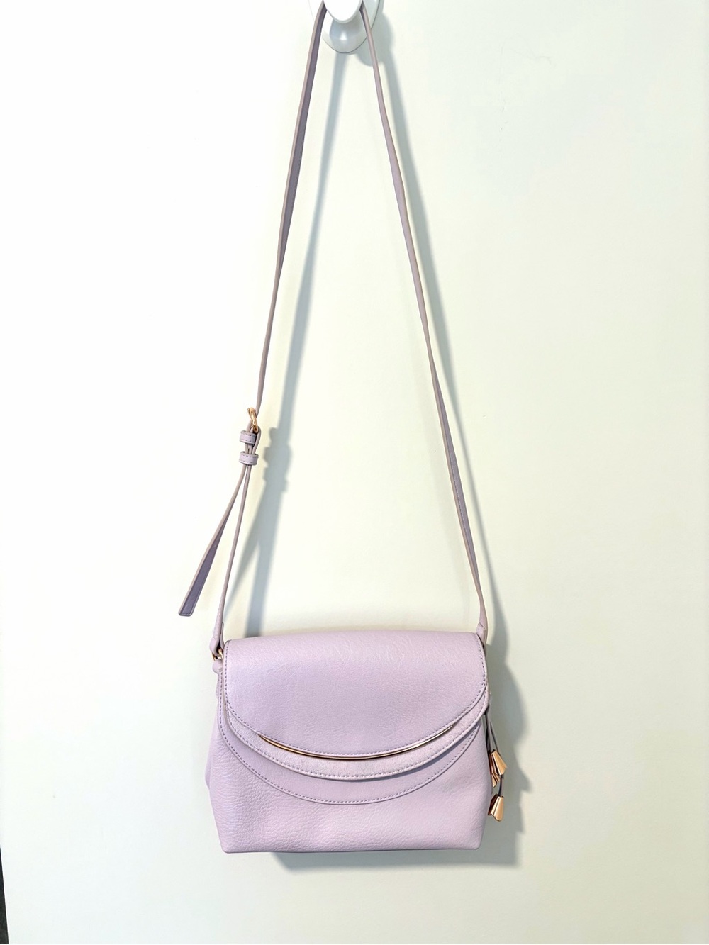 LC Lauren Conrad Lavender Purple Crossbody Bag Purse with Gold Tassels